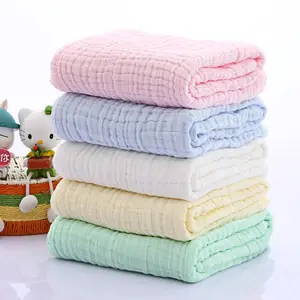 Baby Bed Sheets Infant Small Bath Towel Baby Muslin Fabric Swaddle