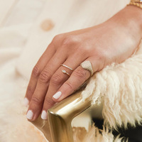Anillo Abierto con Forma de Serpiente SPJ, Plata de Ley S925, Zirconia, Ajustable, Joyería de Moda, Anillo Minimalista Apilable para Mujer