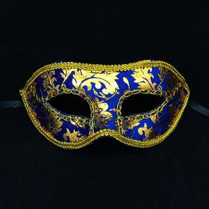 Tela estampada al por mayor Z796 para fiestas con diseño de media cara dorada de Halloween - Product Image 6