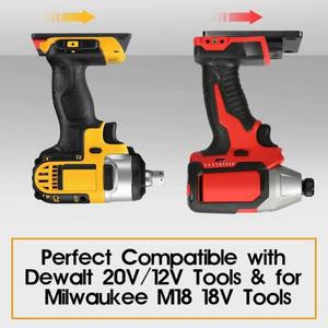 Soporte de Pared con Gancho Rectangular Negro de Alta Resistencia para Dewalt 20V Milwaukee M18 - Product Image 5