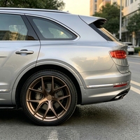 19 20 21 İnç FI-R Stil 5x130 5x112 5x114.3 Dövme Fileli Jantlar Parlak Siyah Panamera 970 971 Taycan için Tekerlek