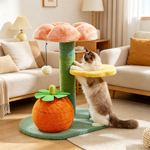 Centro de Actividades para Gatos de Interior, Percha de Felpa de Varios Niveles con Postes de Sisal para Rascar y Juguete Colgante para Ejercicios de Escalada para Gatitos - Product Image 1