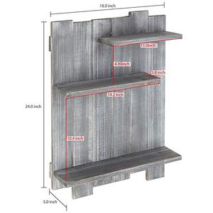 CNLF rústico americano <span class=keywords><strong>madera</strong></span> desgastada gris antiguo estantes de pared minimalista muebles para el hogar sala de estar dormitorio Hotel granja almacenamiento - Product Image 2