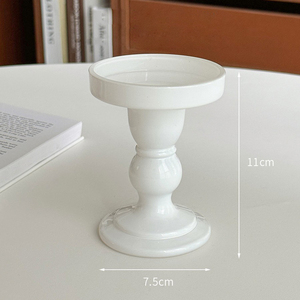 Porte-bougie <span class=keywords><strong>en</strong></span> <span class=keywords><strong>verre</strong></span> vintage français <span class=keywords><strong>en</strong></span> forme de colonne romaine, pulvérisation givrée, centre de table de mariage, accessoire de photographie, décoration de table de café, Pâques - Product Image 5