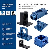 Boîtier de spectromètre en aluminium brossé 6061 usiné sur mesure par CNC, boîtier étanche à la lumière pour modules de spectroscopie à fibre optique portables