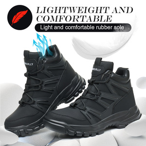 Calzado de Seguridad Transpirable Ligero de Caña Alta para Hombre y Mujer, Cuatro Estaciones, Anti-aplastamiento, Anti-pinchazos, Puntera de Acero, Forro Polar - Product Image 2