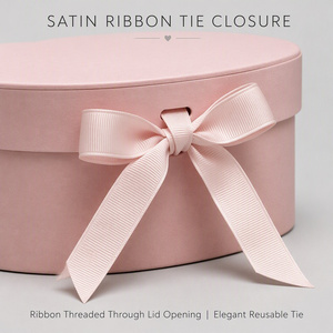 Boîte cadeau romantique en forme de cœur rose poudré, style <span class=keywords><strong>livre</strong></span>, avec nœud en ruban gros-grain, insert cœur profond, pour chocolats, bonbons, bijoux, Saint-Valentin - Product Image 3