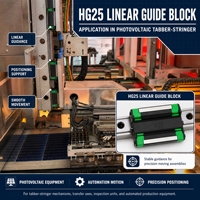 Bloc de guidage linéaire HIWIN Type HGH20CA, chariot de rail linéaire HGH20CA, bloc coulissant à roulement