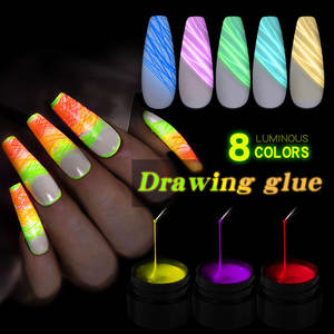 8ml Luminous Spider Nail Gel Pure Color Semipermanente UV Barniz para DIY Nail Art en Salones Equipado con fuente <span class=keywords><strong>de</strong></span> lámpara LED - Product Image 2