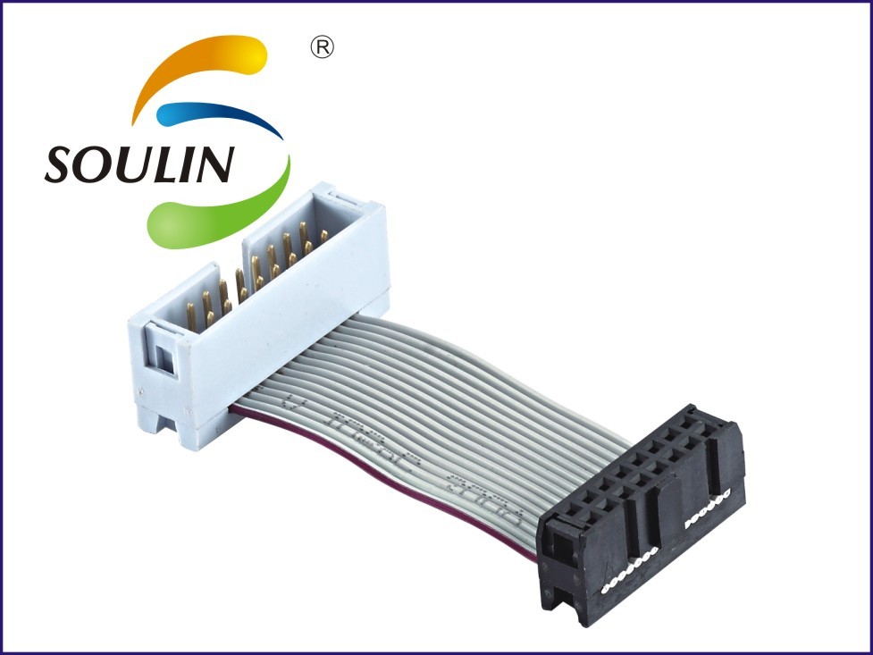 Idc cable con UL2651 1,27mm 2,0mm 2,54mm/doble 2 3 4 5 6 7 8 9 10 12 14 16 18 20 24 30 de 40 pines con cable plano