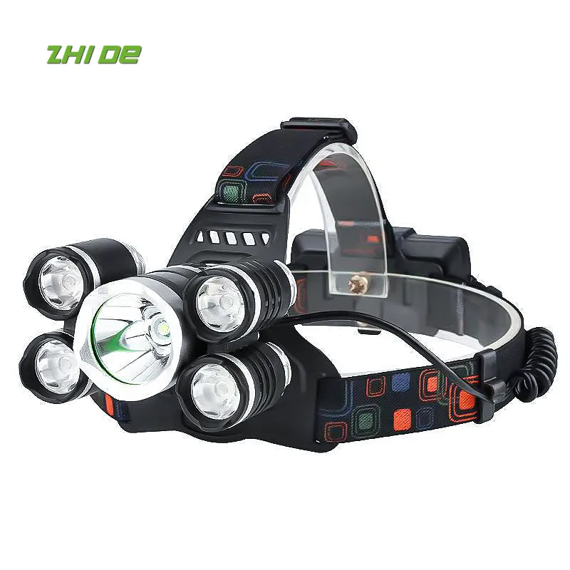 Wholesale Supply Bright Light T6 LED Rechargeable Zoom Head Lamp Torch Headlight For Camping Outdoor