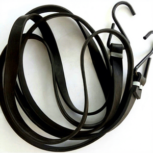 Cordon élastique en caoutchouc souple pour bagages, avec crochet en S, noir, épaissi, équipement de fixation pour voiture, accessoires - Product Image 1