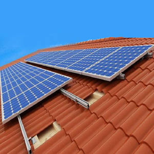 Installation facile Carreaux de structure d'alimentation en alliage d'aluminium Pv Systèmes de <span class=keywords><strong>fixation</strong></span> de montage de toit de panneaux solaires - Product Image 4