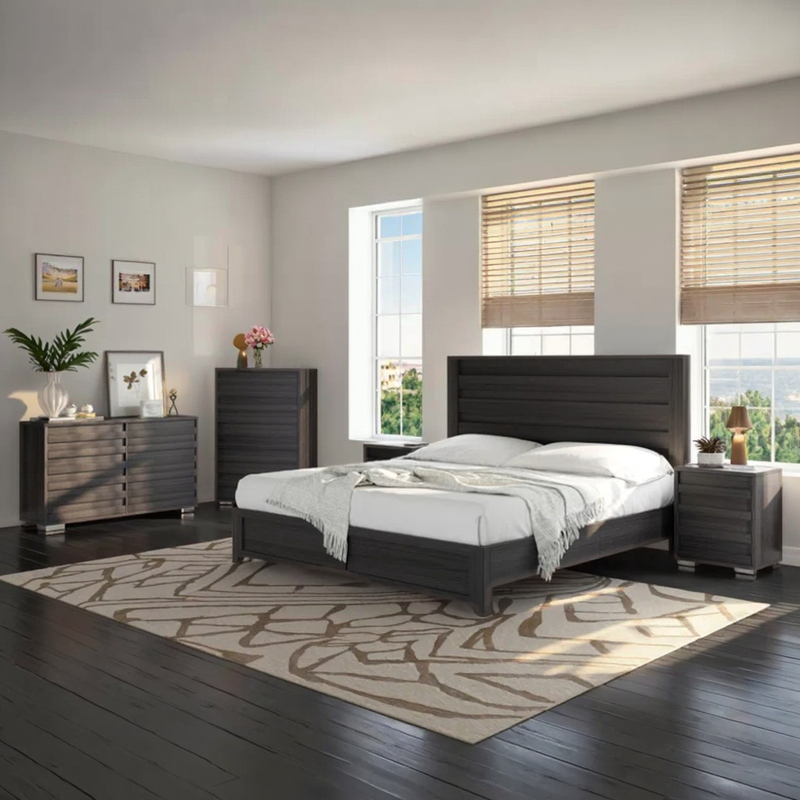 Modern White Wooden Queen Bedroom Furniture
