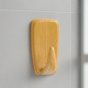 VL. FESTIVA Self-Adhesive Single-Tier <b>Wall</b> Mounted Plastic Hook with Wood Motif for Clothing <b>Hanging</b> - Product Image 3