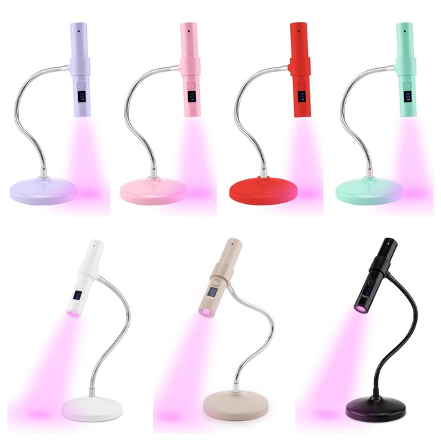 Potable 9W Flexible Rechargeable Flash Touch Cure Mini Gel UV Led Nail Lamp With Stand