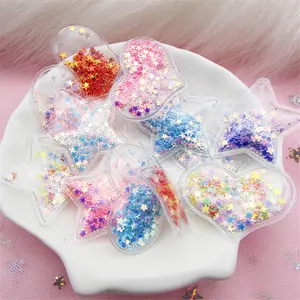 Tùy Chỉnh Kawaii Pvc Vinyl Shaker Glitter Sequin Sao Patch Cho Trẻ Em Phụ Kiện Trang Trí Tóc