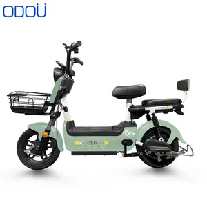 ODOU 48v电动自行车2轮48V 350瓦电机真空轮胎锂电池踏板车车架电动城市自行车