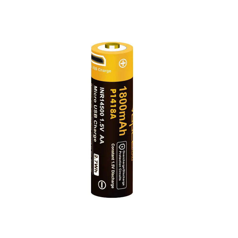 Vapcell P1418A 14500 AA 1800mah 1.5V USB recarregáveis baterias Li-ion Para lanterna 14500 1.5v 1800mah celular