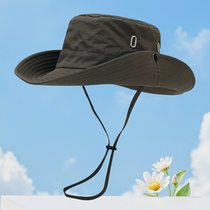 Fisherman's <b>Hat</b> Bucket <b>Hat</b> Navy Blue Quick Dry Sunscreen Breathable Outdoor Hiking <b>Hat</b> Adult Spring <b>Summer</b> - Product Image 3