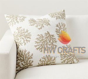 Hai Tone Màu Khối Mô Hình Thêu Trên 100% Bông Ném Gối Bìa, Tùy Chỉnh Thiết Kế Gillian Thêu Đệm Bìa/ - Product Image 4