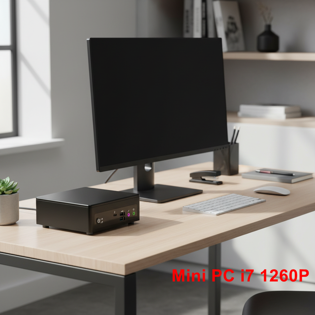 12th Generation I5 1240p I7 1260p Mini Desktop PC 2x Mini DP Thunderbolt4 Windows 11 Compatible for Gaming Business Office