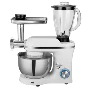 Dw Top Chef 1400W 5.5L Red Cake Stand Mixer With Stainless Steel