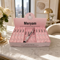 Flacon de parfum rechargeable pour femme, fin, avec capuchon argenté, boîte rose, motif marbre vue sur la ville, tenue longue durée