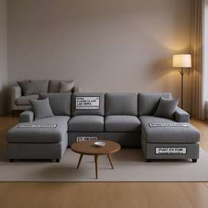 Set Divano Componibile Moderno in Corduroy 2 Pezzi LAF RAF Chaise Longue Senza Braccioli Divanetto Arredamento Soggiorno - Product Image 2