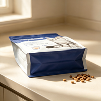 Sacs personnalisés imprimés à fermeture centrale pour aliments pour chats, pochettes en plastique haute barrière pour l'emballage de croquettes sèches pour chats, MOQ 100