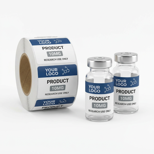 Etiquetas Adhesivas Personalizadas para Frascos de 10 ml, Impresión a Todo Color, con Lámina Dorada, Resistentes al Agua - Product Image 1