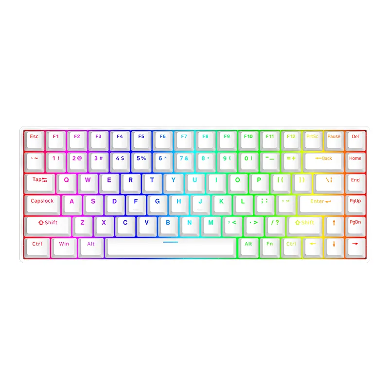 OUSAID DK84 Liberte suas habilidades com High-Performance Gaming teclado mecânico RGB Backlit teclado sem fio