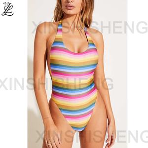 2024 neue individuelle Bademode Strandbekleidung offener Rücken Damen sexy einteiliger badeanzug individuell bedruckte Bikini-Badeanzüge mit Logo - Product Image 6