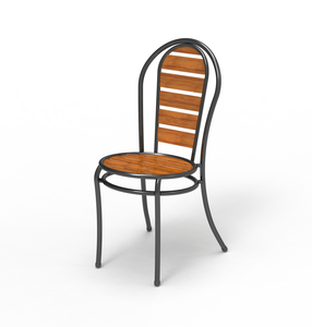 Conjunto de comedor al aire libre de hierro y acero de teca moderno contemporáneo, muebles híbridos para todo tipo de clima para patio, <span class=keywords><strong>terraza</strong></span>, jardín - Product Image 6