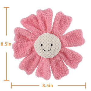 Bebé seguro más de 0 meses agarre de mano sonajero juguete diez pétalos cara sonriente polar redondo felpa Margarita 8,5 pulgadas suave divertido flor juguete - Product Image 2