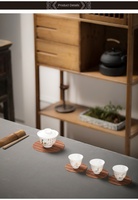Sous-verre en bambou chinois, antidérapant, anti-brûlure, accessoires pour le thé, rétro, luxe léger, isolation thermique