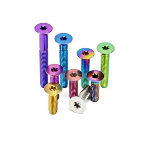 Visserie en alliage de titane sur mesure, colorée, GR5 DIN7991 ISO14582, à tête fraisée Torx, M4/M5/M6/M8, finition anodisée PVD - Product Image 6