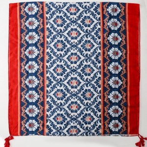 Red and Blue Contrasting Color Vintage Floral Scarf Bohemian Exotic Ethnic Style Scarf Breathable <b>Sunscreen</b> Shawl - Product Image 5