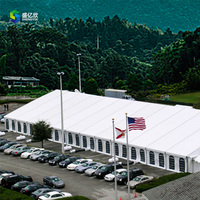 Tente de réception à toit haut en aluminium avec toit en PVC transparent, imperméable 3000 mm, ignifuge, certifiée CE, pour mariages et expositions