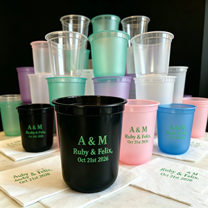 Personalized Frosted PP Plastic Single Wall <b>Custom</b> <b>Cups</b> UV Printing 90mm Diameter Brand Wedding 12oz Juice Drinking Holographic - Product Image 1