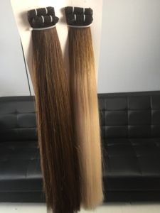 โรงงานขายส่งผมแท้คุณภาพสูงแบบธรรมชาติ Remy European Single Double Drawn P T P+T ผมแท้รัสเซีย Genius Weft ต่อผม - Product Image 6