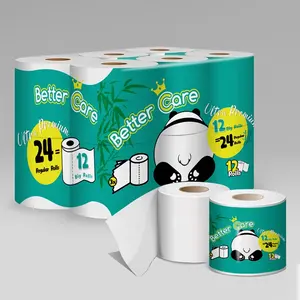 2/3/4/5 Laag Super Zachte Houtpulp Groothandel Toiletpapier Hot Selling Toiletpapier Rollen Custom Logo Oem Badkamerweefsel
