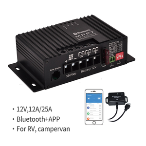 Controlador de Carga Solar MPPT Impermeable de 12V con Doble Batería para Autocaravanas, Caravanas, Embarcaciones, Compatible con Bluetooth, Control Remoto y Pantalla LCD - Product Image 6
