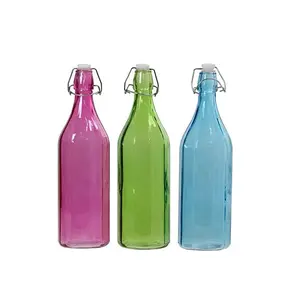 Swing Top Flip Top Glass Bottles For Oil & Vinegar Wine Beverage Airtight Stopper 1000ML