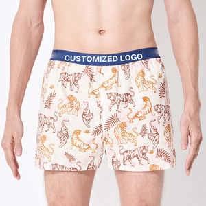 Sous-vêtements pour hommes, caleçons boxers, style ample, respirant, 100% coton, vente en gros d'usine - Product Image 1