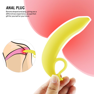 Caja personalizada gratis-Consolador con forma de plátano flexible Juguetes sexuales para mujeres Tapón anal Sin vibrador Masaje de punto G Pene <span class=keywords><strong>grande</strong></span> Próstata - Product Image 3