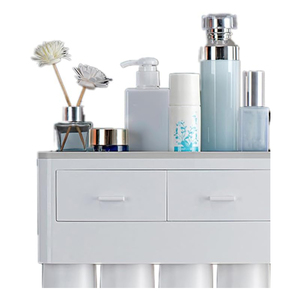 <b>Bathroom</b> <b>Accessories</b> Five-piece <b>Set</b> Eco-Friendly Modern Travel Toothpaste Dispenser Plastic Toothbrush Case Cup Wall Mounted - Product Image 2