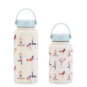 Nouvelle <span class=keywords><strong>tasse</strong></span> <span class=keywords><strong>isotherme</strong></span> portable en acier inoxydable à thème yoga 2026 pour femmes, avec couvercle en forme de coquille d'œuf, idéale pour la voiture - Product Image 1