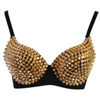 Nouveau fétiche Sexy soutien-gorge fête danse spectacle Rivet métal Punk soutien-gorge parcelle jouets de rôle BDSM jouets jeux pour adultes jouets sexuels pour les femmes