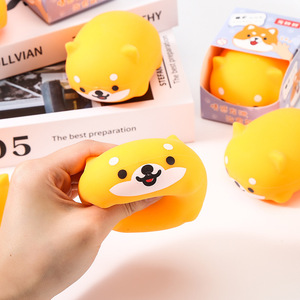 Best Selling Novelty TPR Shiba Inu Shaped Pressure Release Promotional Gift Decompression <b>Squeeze</b> Toys for Kids and Adults - Product Image 3